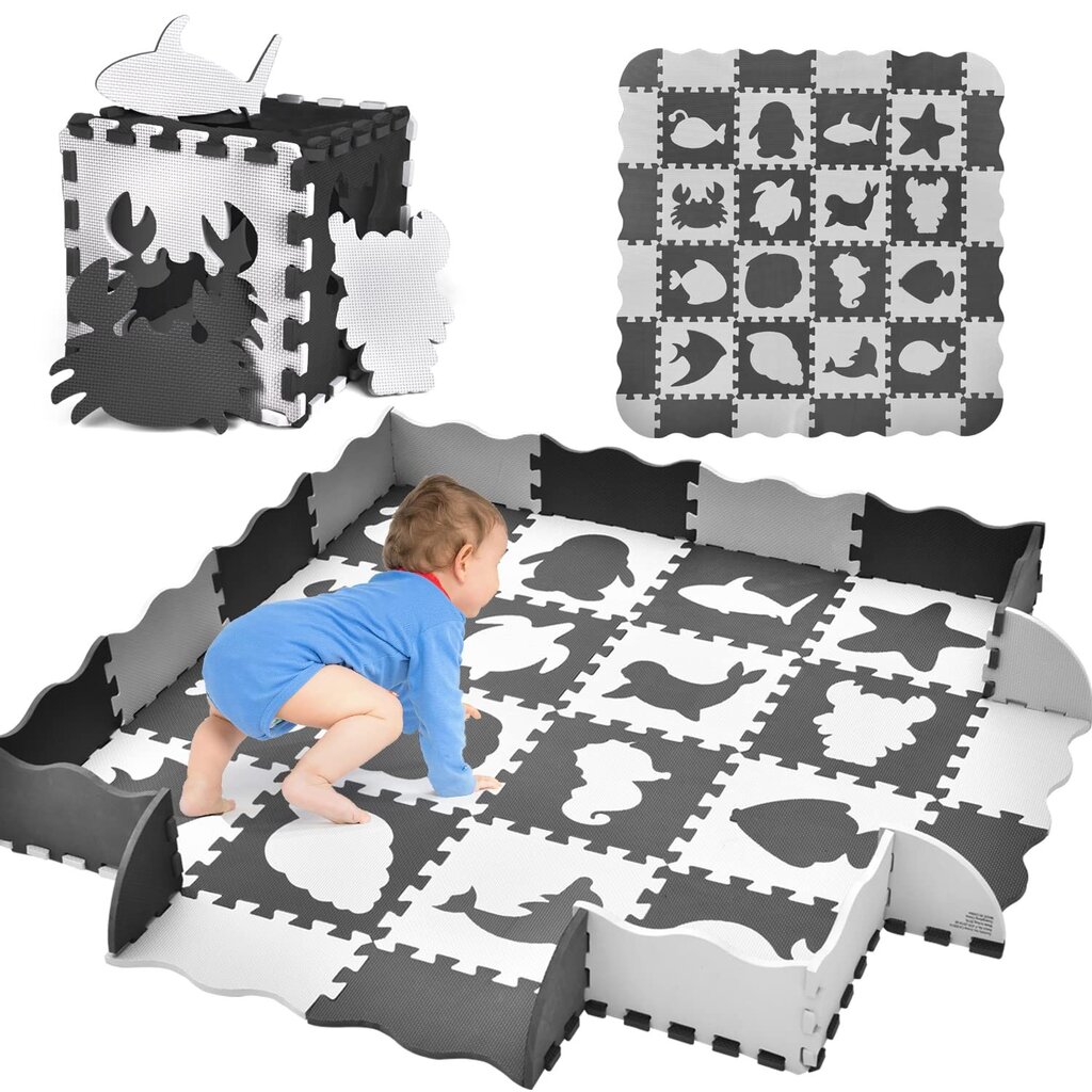 Vaikiškas dėlionių kilimėlis Fun Little Toys, 36 vnt. цена и информация | Lavinimo kilimėliai | pigu.lt