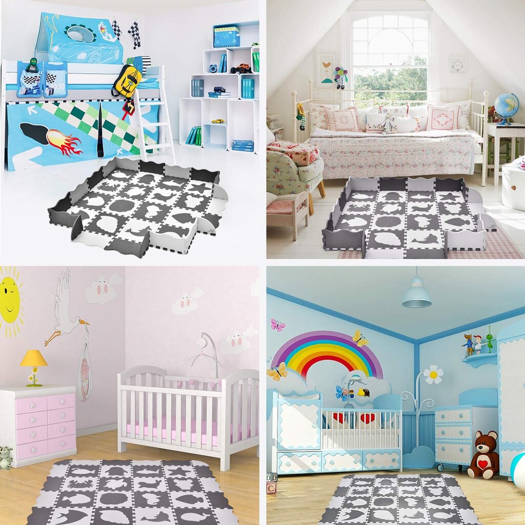 Vaikiškas dėlionių kilimėlis Fun Little Toys, 36 vnt. цена и информация | Lavinimo kilimėliai | pigu.lt