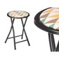 10-ies dalių valgomojo taburečių komplektas Gift Decor Geometric, juodas kaina ir informacija | Virtuvės ir valgomojo kėdės | pigu.lt