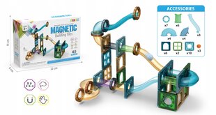 Magnetinių plokščių rinkinys Magnetic, 45 vnt. цена и информация | Конструкторы и кубики | pigu.lt