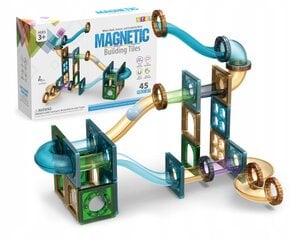 Magnetinių plokščių rinkinys Magnetic, 45 vnt. kaina ir informacija | Konstruktoriai ir kaladėlės | pigu.lt