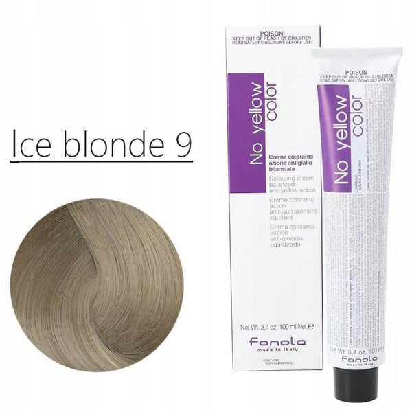 PlaukųdažaiFanolaNoYellowColorColouringCream,9IceBlonde,100ml