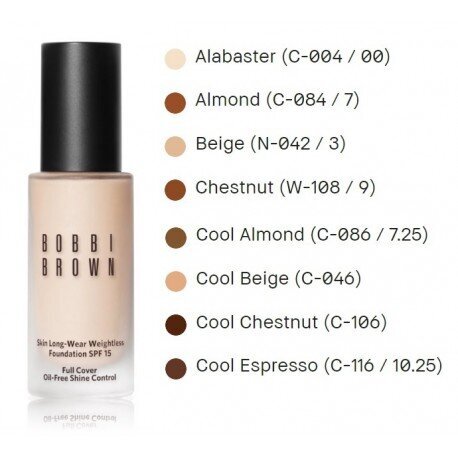 Makiažo pagrindas Bobbi Brown Skin Long-Wear Weightless Foundation SPF15, Neutral Porcelain N-010, 30 ml kaina ir informacija | Makiažo pagrindai, pudros | pigu.lt