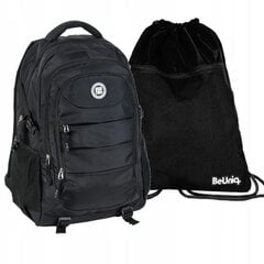 Mokyklinė kuprinė Paso Active, juoda цена и информация | Школьные рюкзаки, спортивные сумки | pigu.lt