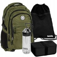 Mokyklinė kuprinė Paso Active, žalia цена и информация | Школьные рюкзаки, спортивные сумки | pigu.lt