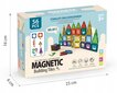 Mokomieji magnetiniai blokai Magnetic Tiles, 56 el. цена и информация | Konstruktoriai ir kaladėlės | pigu.lt