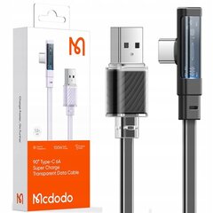 Кабель USB-C, угловой, мощный, сверхбыстрый, Mcdodo, 100 Вт, 1,8 м, черный цена и информация | Кабели для телефонов | pigu.lt