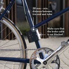 Apsauga dviračiui Cycloop GPS, 79 x 62 mm, juoda цена и информация | Замки для велосипеда | pigu.lt