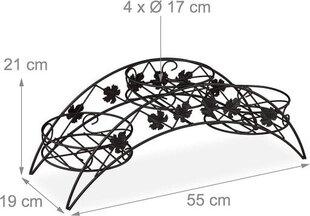 Vazonų stovas Relaxdays, 21x55x19 cm kaina ir informacija | Gėlių stovai, vazonų laikikliai | pigu.lt