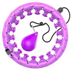 Массажный обруч Smart Hula Hoop HHP002 фиолетовый цена и информация | Обручи, гимнастические палки | pigu.lt