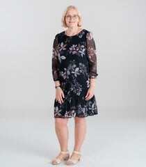 Hansmark женское платье Odli-L 66133*01, черный/серо-розовый 4741653002602 цена и информация | Платья | pigu.lt