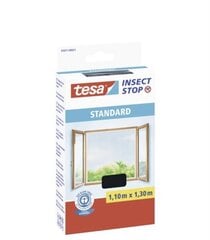 Apsauginis langų tinklelis nuo vabzdžių Tesa, 110 cm x 130 cm kaina ir informacija | Tinkleliai nuo vabzdžių | pigu.lt