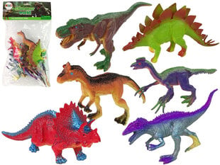 Цветные фигурки динозавров, 6 шт. цена и информация | Игрушки для мальчиков | pigu.lt