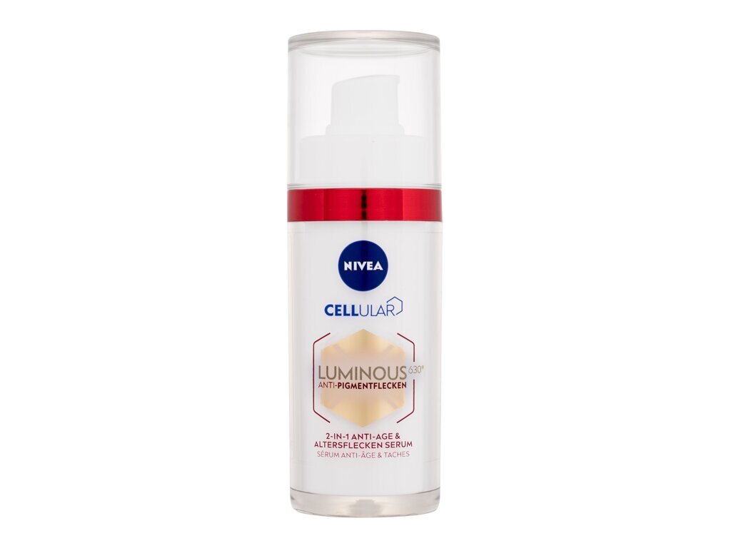 Veido serumas Nivea Cellular Luminous 630 Antispot Anti-Age & Spot Serum moterims, 30 ml цена и информация | Veido aliejai, serumai | pigu.lt