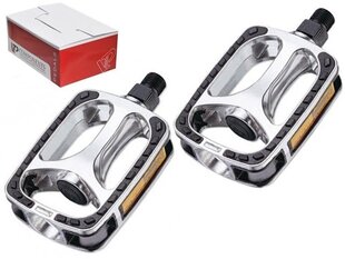 Bicycle Pedals VP-608 Alloy Bike Pedals Silver 9/16 цена и информация | Другие запчасти для велосипеда | pigu.lt