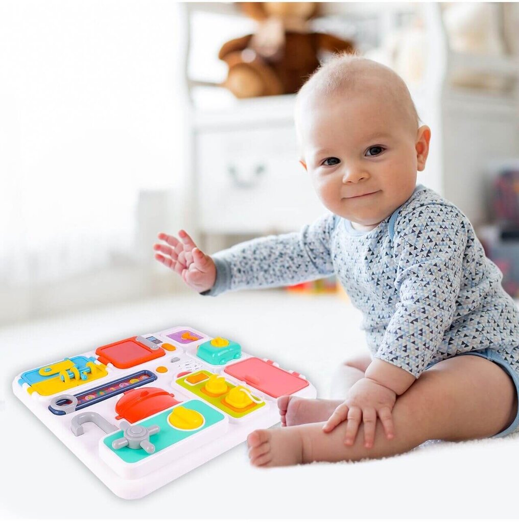 Manipuliacinė mokomoji lenta lagamine kaina ir informacija | Žaislai kūdikiams | pigu.lt