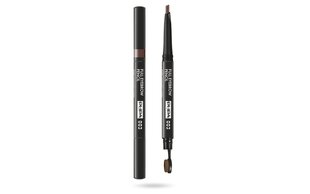 Antakių pieštukas Pupa Full Eyebrow Pencil 003 Dark Brown, 0.2 g kaina ir informacija | Antakių dažai, pieštukai | pigu.lt