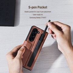 Nillkin Aoge Case for Samsung Galaxy Z Fold 5 Brown цена и информация | Чехлы для телефонов | pigu.lt