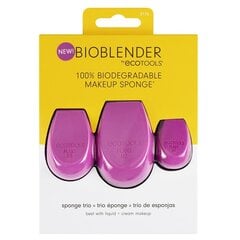 Makiažo kempinėlės EcoTools Bioblender Makeup Sponge, Purple, 3 vnt. kaina ir informacija | Makiažo šepetėliai, kempinėlės | pigu.lt