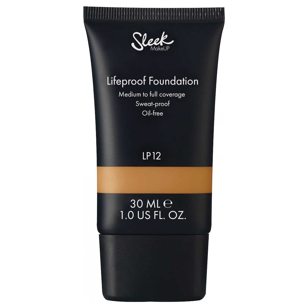 Makiažo pagrindas Sleek MakeUp Lifeproof High Cover Cream Foundation, Lp12, 30 ml kaina ir informacija | Makiažo pagrindai, pudros | pigu.lt