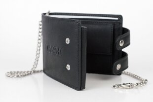 Кожаный кошелёк с цепочкой CA$H Collection, черный цена и информация | Мужские кошельки | pigu.lt
