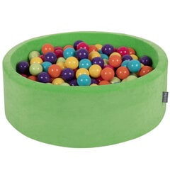Kamuoliukų baseinas KiddyMoon Velvet Pea Green, 300 kamuoliukų kaina ir informacija | Žaislai kūdikiams | pigu.lt