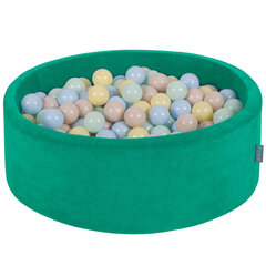 Kamuoliukų baseinas KiddyMoon Velvet Agave Green, 200 kamuoliukų kaina ir informacija | Žaislai kūdikiams | pigu.lt
