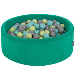 Kamuoliukų baseinas KiddyMoon Velvet Agave Green, 300 kamuoliukų kaina ir informacija | Žaislai kūdikiams | pigu.lt