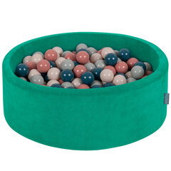 Kamuoliukų baseinas KiddyMoon Velvet Agave Green, 200 kamuoliukų kaina ir informacija | Žaislai kūdikiams | pigu.lt
