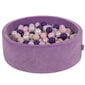 Kamuoliukų baseinas KiddyMoon Velvet Lavender Purple, 300 kamuoliukų цена и информация | Žaislai kūdikiams | pigu.lt