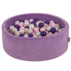 Kamuoliukų baseinas KiddyMoon Velvet Lavender Purple, 200 kamuoliukų kaina ir informacija | Žaislai kūdikiams | pigu.lt
