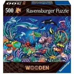 Пазл деревянный Ravensburger 500 деталей Подводный мир цена и информация | Пазлы | pigu.lt