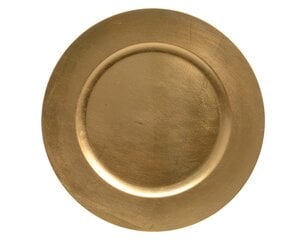 Тарелка декоративная GLOW D33 см, золотистая цена и информация | Посуда, тарелки, обеденные сервизы | pigu.lt