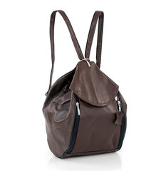 Кожаный рюкзак-сумочка женский, коричневый цена и информация | Женские сумки | pigu.lt