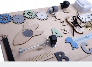 Edukacinė lavinamoji užimtumo lenta Montessori kaina ir informacija | Lavinamieji žaislai | pigu.lt