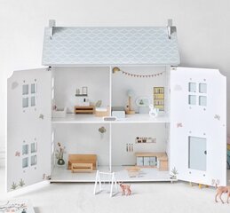 Medinis lėlių namelis su baldais kaina ir informacija | Lavinamieji žaislai | pigu.lt
