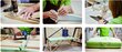 Sulankstomas masažinis stalas AvenoL, 60 cm, smėlio spalvos kaina ir informacija | Masažo reikmenys | pigu.lt