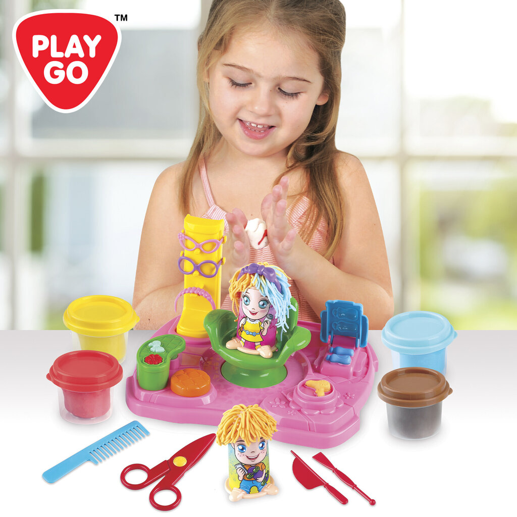 Žaidimų rinkinys su plastilinu Kirpykla Playgo kaina ir informacija | Lavinamieji žaislai | pigu.lt