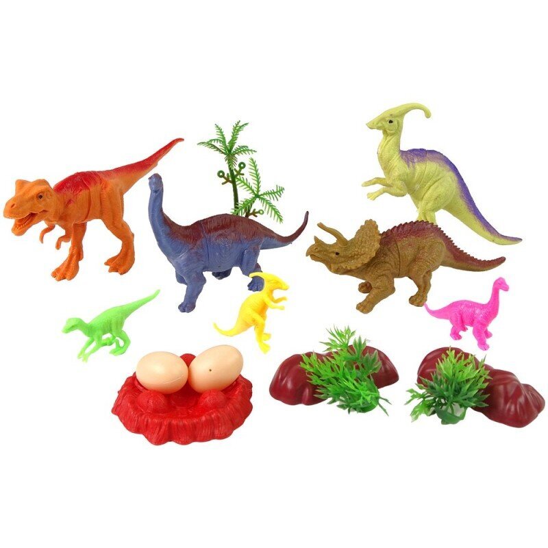 Figūrėlių rinkinys Dinozaurai su priedais Lean Toys, 15d. kaina ir informacija | Žaislai berniukams | pigu.lt