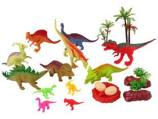 Figūrėlių rinkinys Dinozaurai su priedais LeanToys, 21 vnt. цена и информация | Игрушки для мальчиков | pigu.lt