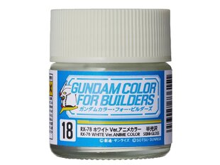 Akriliniai dažai Mr.Hobby - Gundam Color For Builders White Ver., 10 ml, UG-18 kaina ir informacija | Piešimo, tapybos, lipdymo reikmenys | pigu.lt