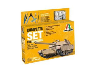 Сборная пластиковая модель начинающему моделисту Italeri - M1 Abrams, 1/72, 72004 цена и информация | Конструкторы и кубики | pigu.lt
