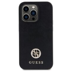 Guess GUHCP14LPS4DGPK iPhone 14 Pro 6.1" czarny|black hardcase Strass Metal Logo цена и информация | Чехлы для телефонов | pigu.lt