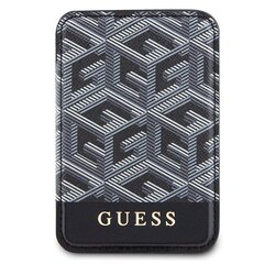 Guess Wallet Card Slot GUWMSHGCFSEK MagSafe GCube stripe czarny|black GUWMSHGCFSEK kaina ir informacija | Moteriškos rankinės | pigu.lt