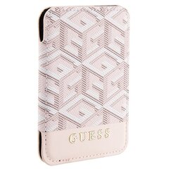 Guess Wallet Card Slot GUWMSHGCFSEP MagSafe GCube stripe różowy|pink цена и информация | Женские кошельки, держатели для карточек | pigu.lt