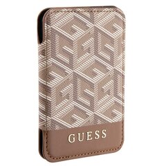 Guess Wallet Card Slot GUWMSHGCFSEW MagSafe GCube stripe brązowy|brown цена и информация | Женские сумки | pigu.lt