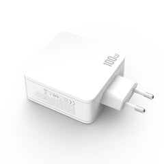 XO wall charger CE14 PD QC 3.0 100W 1x USB 2x USB-C white цена и информация | Зарядные устройства для телефонов | pigu.lt