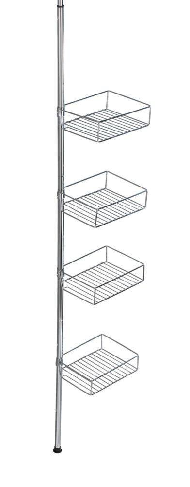 Teleskopinės vonios lentynos Wenko, 23x63x56-275 cm цена и информация | Vonios kambario aksesuarai | pigu.lt