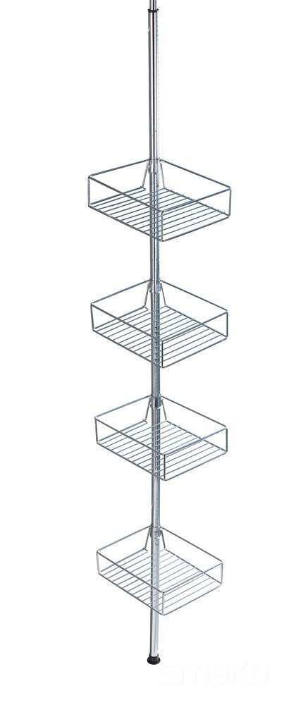 Teleskopinės vonios lentynos Wenko, 23x63x56-275 cm kaina ir informacija | Vonios kambario aksesuarai | pigu.lt