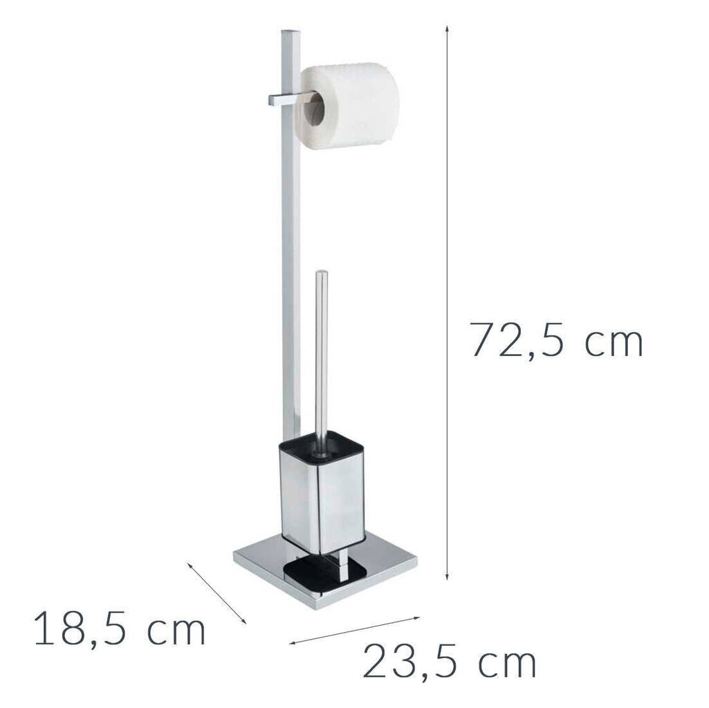 Tualetinio popieriaus stovas ir šepetėlis Wenko, 20x71x72,5 cm цена и информация | Vonios kambario aksesuarai | pigu.lt